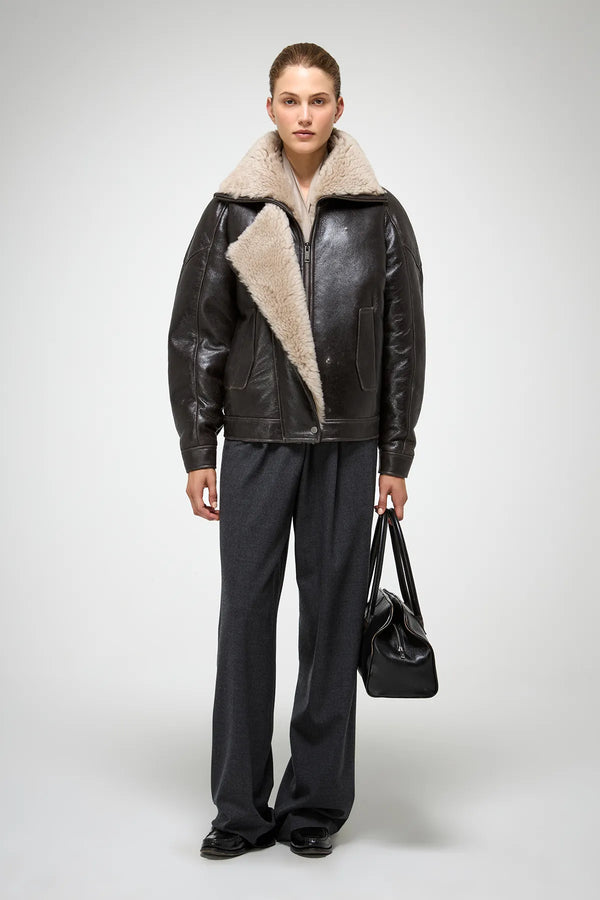 VSP - Sandie - Anthracite Shearling Jacket