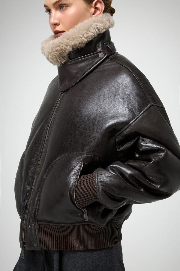 VSP - Tricia - Anthracite Shearling Jacket