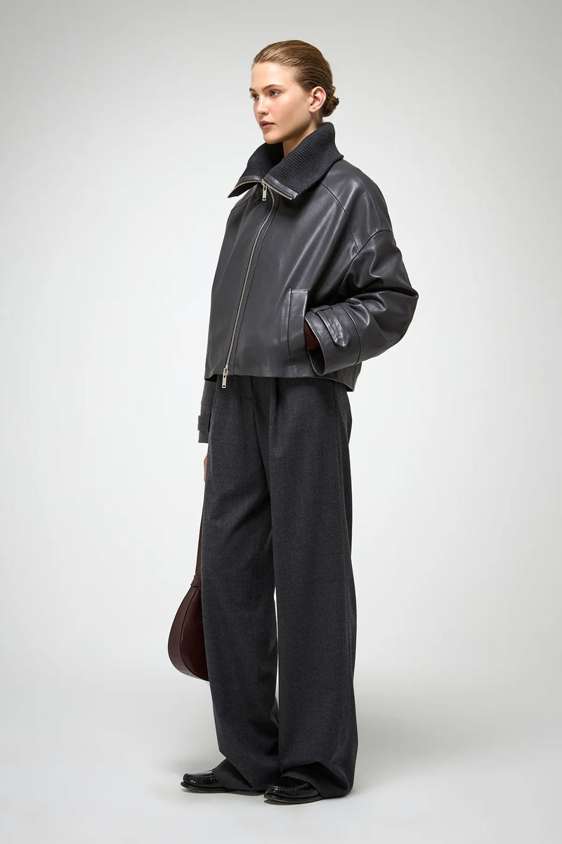 VSP - Olga - Anthracite Leather Jacket