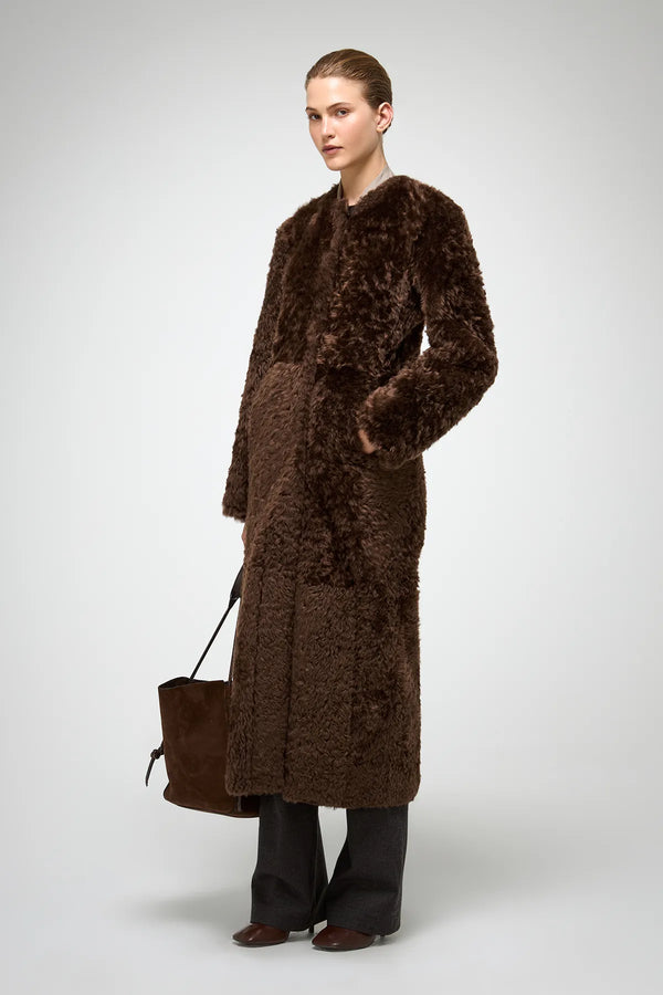 VSP - Inesse - Brown Shearling Coat