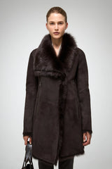 VSP - Kristell - Toscana Brown Shearling Coat