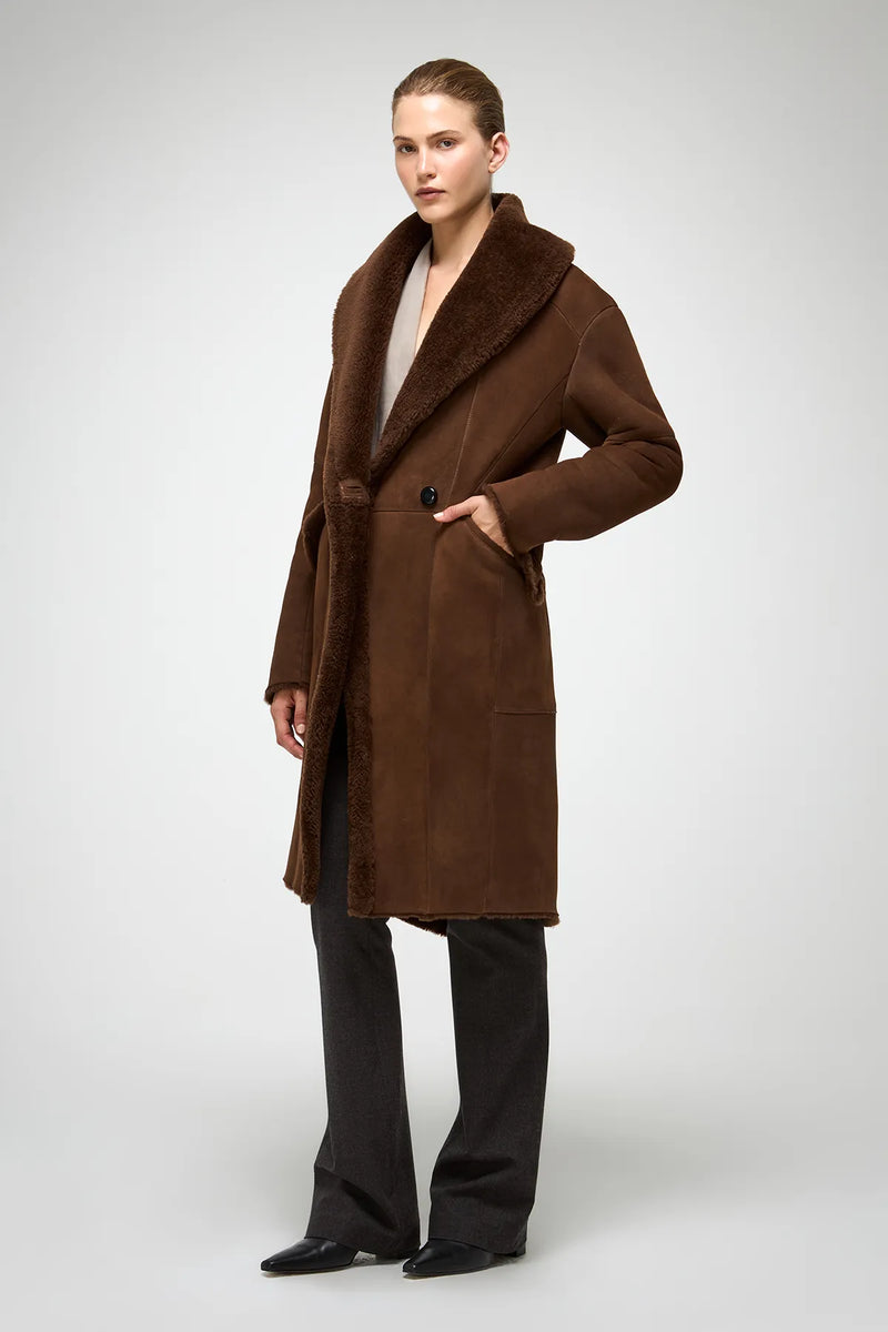 VSP - Murielle - Tobacco Shearling Coat