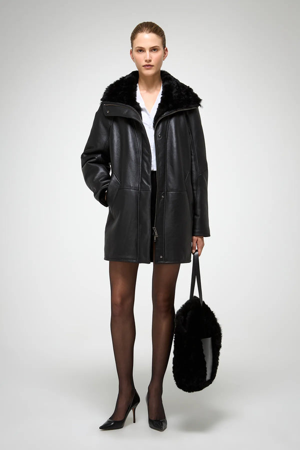 VSP - Prescillia - Black Shearling Coat