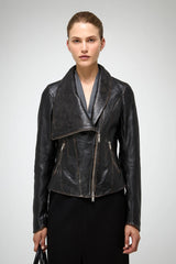 VSP - Edna - Dark Brown Leather Jacket