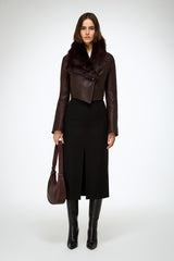 Yva - Cherry Shearling Jacket