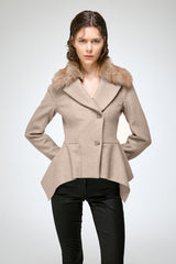 Beatrix - Kamelbraune Wolljacke