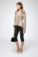 Beatrix - Kamelbraune Wolljacke