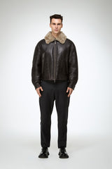 John - Anthracite Shearling Jacket