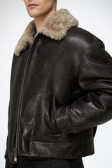 John - Anthracite Shearling Jacket