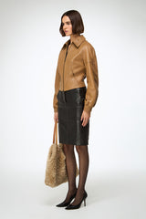 Silvia - Camel Leather Jacket