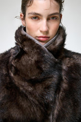 Ashley - Graue Lammfelljacke