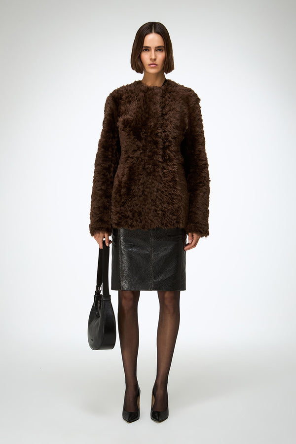 Odeline - Brown Shearling Coat