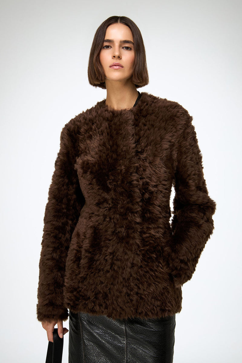 Odeline - Brown Shearling Coat
