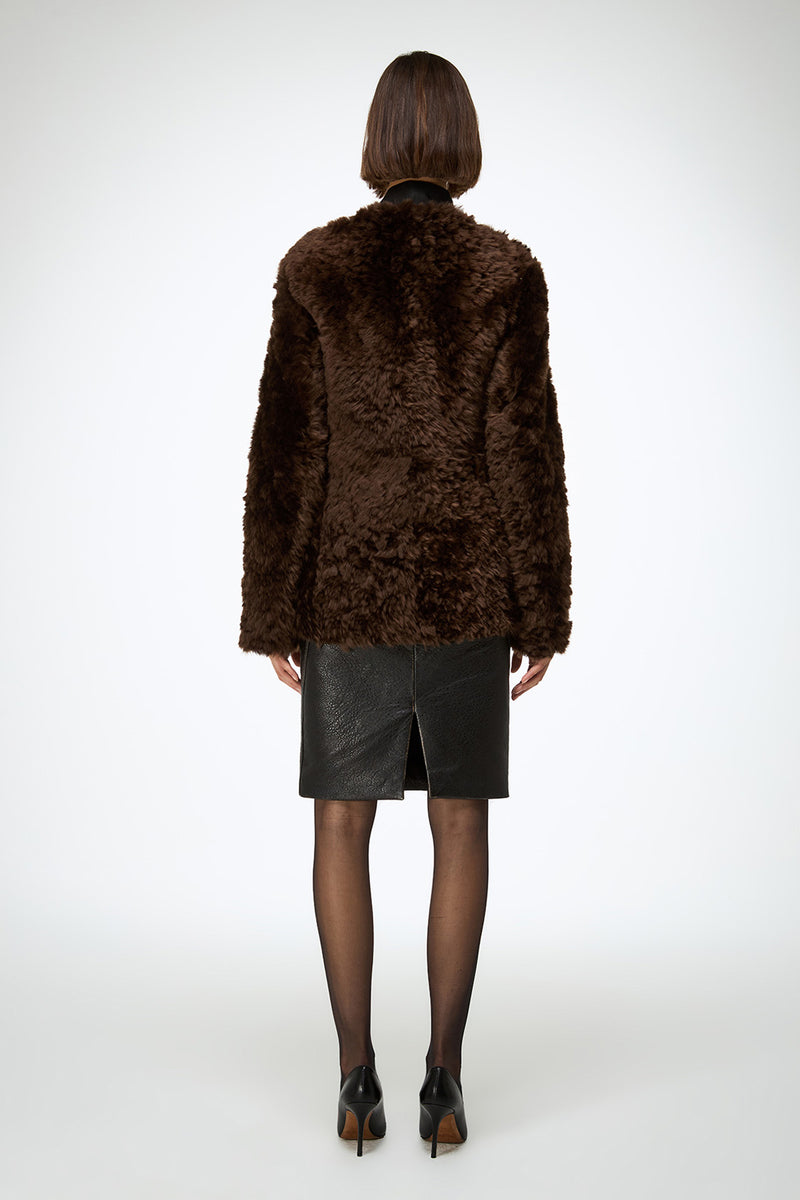 Odeline - Brown Shearling Coat