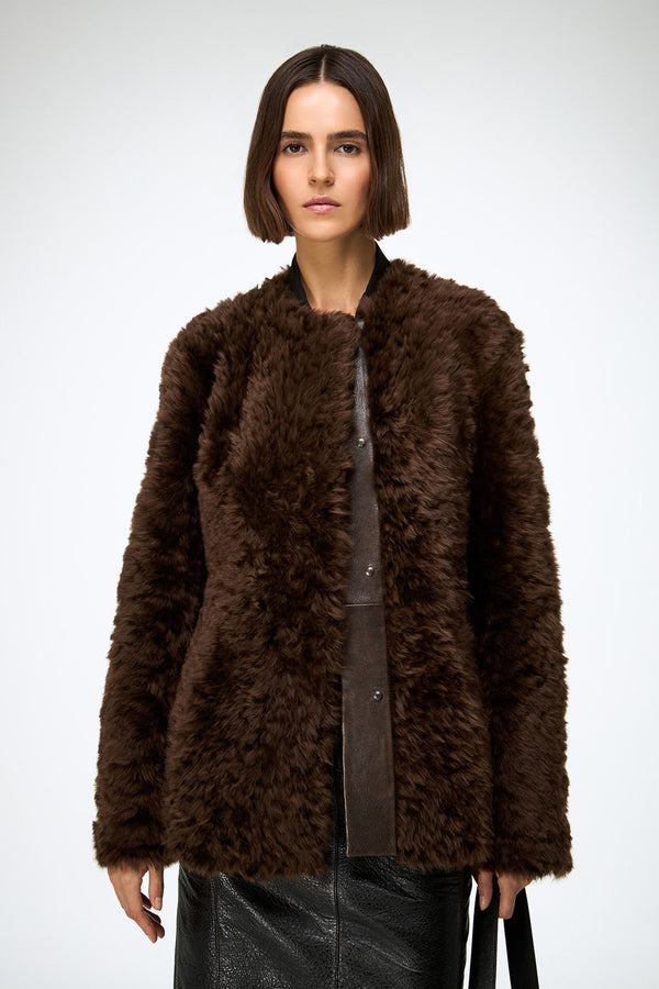 Odeline - Brown Shearling Coat
