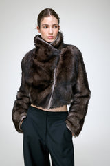 Ashley - Graue Lammfelljacke