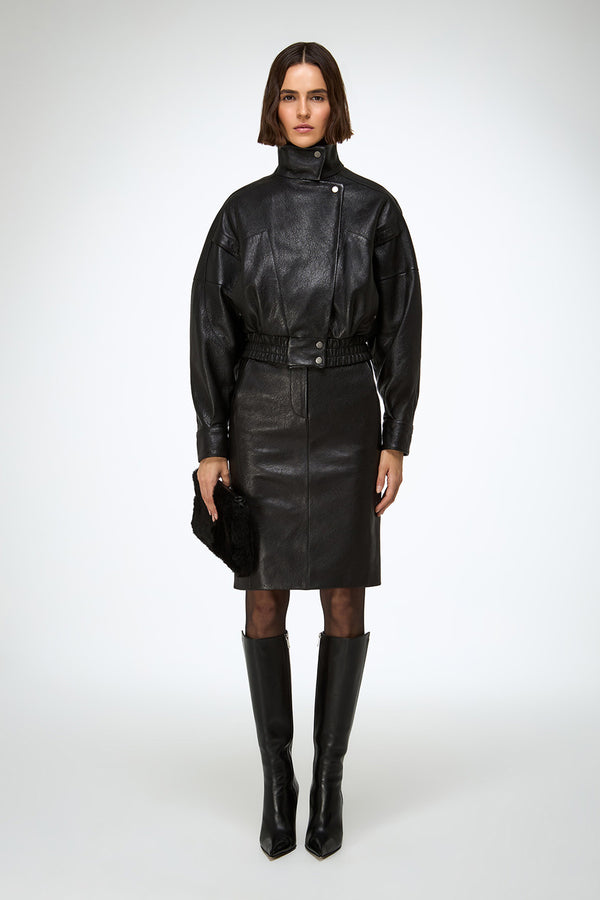 Clara - Black Leather Jacket