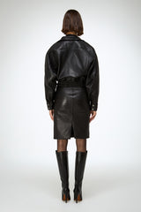 Clara - Black Leather Jacket