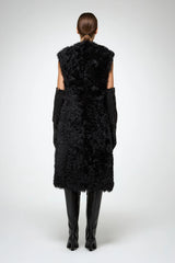 VSP - Mirella - Anthracite Shearling Vest