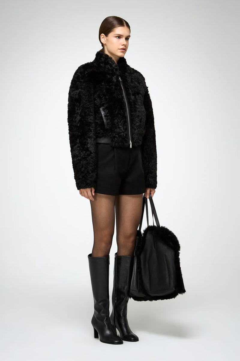 VSP - Liviana - Black Shearling Jacket