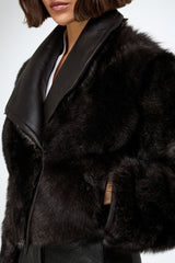 Ashley - Brown Shearling Jacket