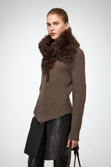 VSP - Jacotte - Tobacco Leather Neckwarmer