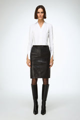 VSP - Mona - Black Leather Skirt