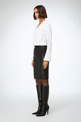 VSP - Mona - Black Leather Skirt