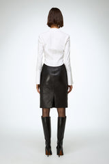 VSP - Mona - Black Leather Skirt
