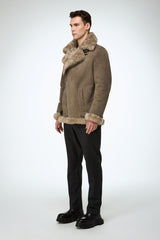 Rico - Stone Shearling Coat