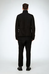 Bastien - Black Suede Shearling Jacket