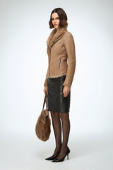 Vittoria - Sand Shearling Jacket