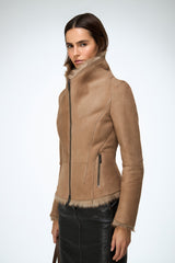 Vittoria - Sand Shearling Jacket