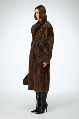 Gabrielle - Brown Shearling Coat