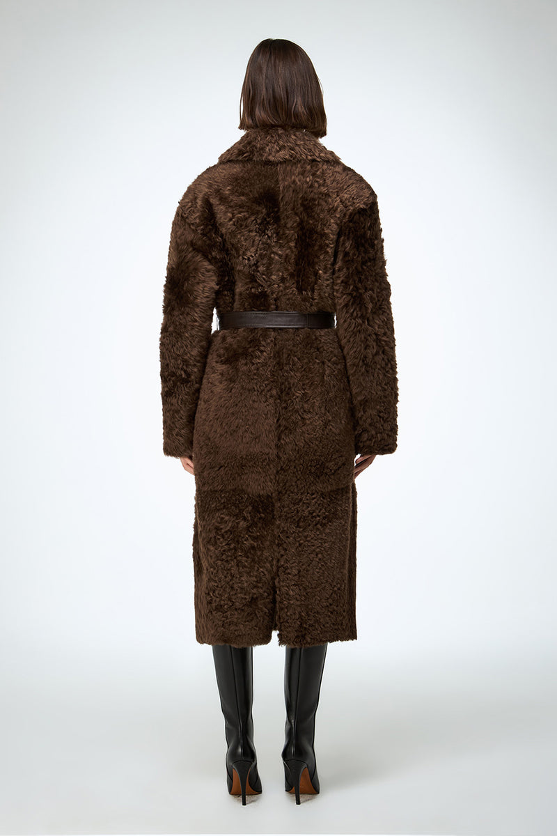 Gabrielle - Brown Shearling Coat