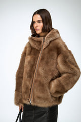 Linda - Sand Shearling Jacket
