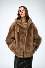 Linda - Sand Shearling Jacket