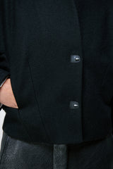 Chloe - Schwarzes Wollhemd