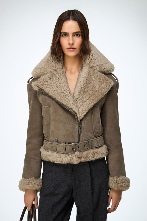 Tierra - Anthracite Shearling Jacket