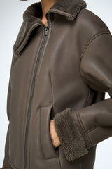 VSP - Pia - Stone Shearling Jacket