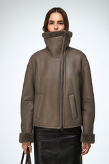 VSP - Pia - Stone Shearling Jacket