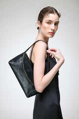 Matilde - Schwarze Ledertasche
