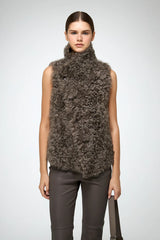 VSP - Solene - Stone Shearling Vest