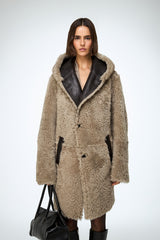 Fabiana - Stone Shearling Coat