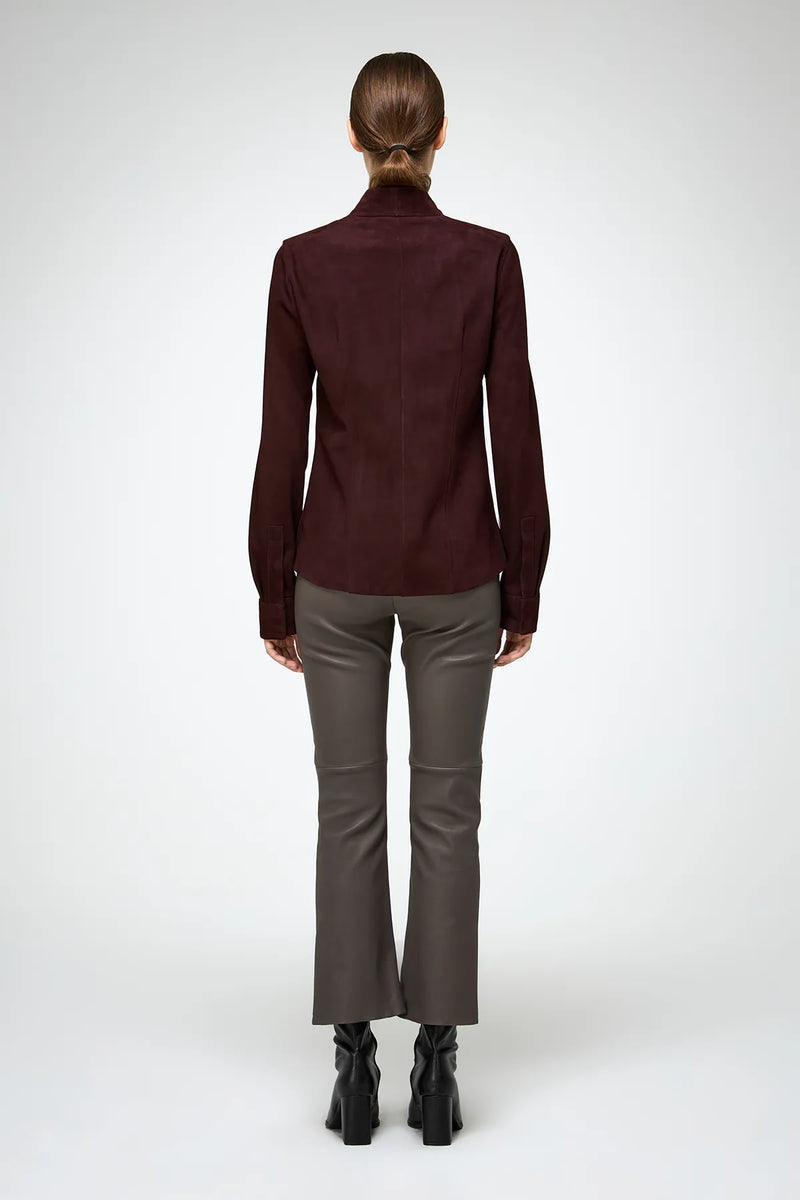 VSP - Talia - Burgundy Leather Shirt