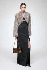 Ella - Graue Lammfelljacke