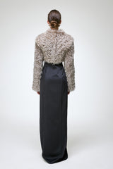 Ella - Graue Lammfelljacke