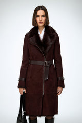 VSP - Lyza - Cherry Shearling Coat