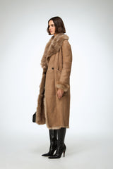 Rosanna - Sand Shearling Coat