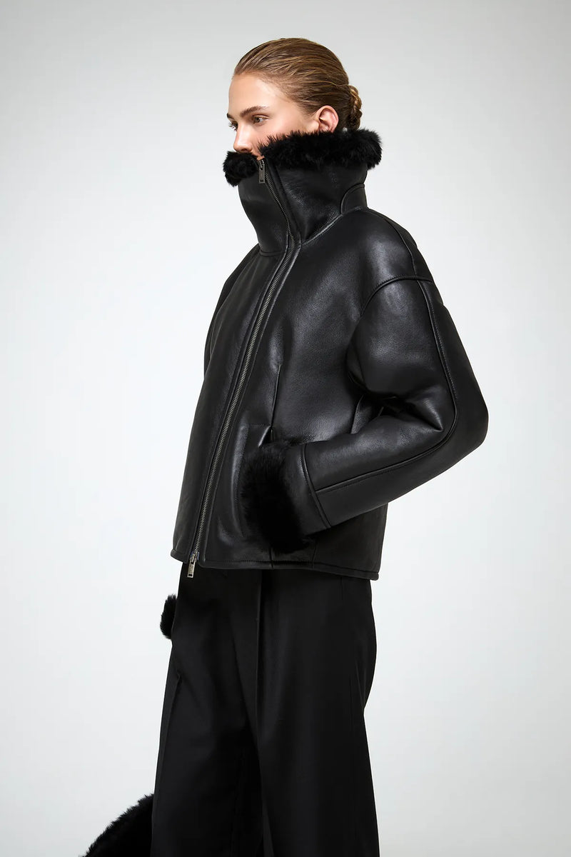VSP - Pia - Black Shearling Jacket
